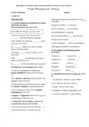 English Worksheet: B1 Second exam