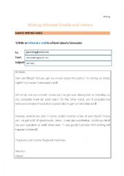 English Worksheet: Sample Email & Letter