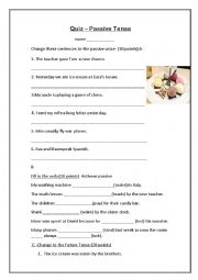 English Worksheet: Quiz - Passive