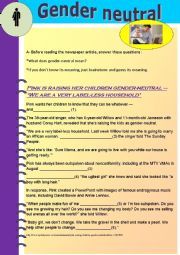 English Worksheet: AN OUTSTANDING TOPIC - RAISING CHILDREN AS GENDER NEUTRAL