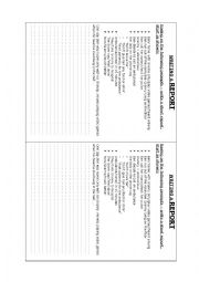 English Worksheet: Writing - A report