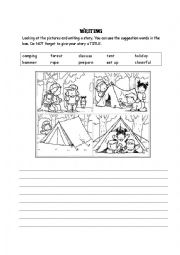 English Worksheet: Writing picture story