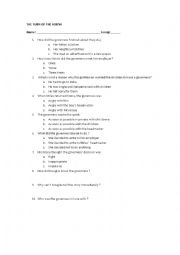 English Worksheet: the Turn of the Screw Quiz 