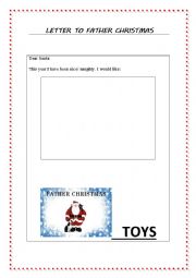 English Worksheet: LETTER TO FATHER CHRISTMAS