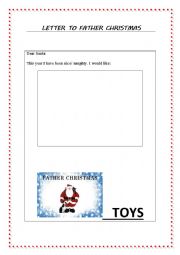 English Worksheet: LETTER TO FATHER CHRISTMAS