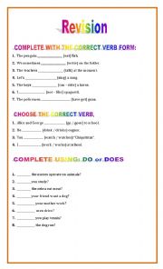 English Worksheet: Present simple revision