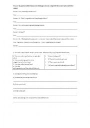 English Worksheet: Restaurant