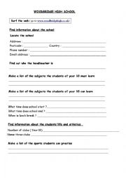 English Worksheet: Woodbridge high school webquest