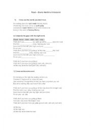 English Worksheet: Lyrics: Road - Bruno martini