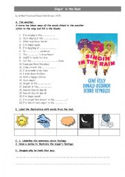 English Worksheet: Singing in the Rain