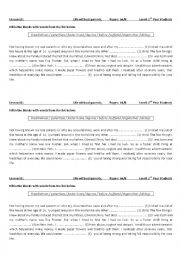 English Worksheet: Life without parents