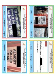 English Worksheet: Complete the headlines 2