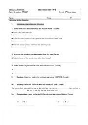 English Worksheet: Mid-term-test 