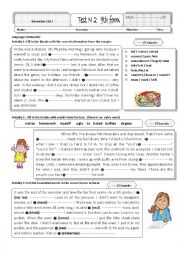 English Worksheet: school life 