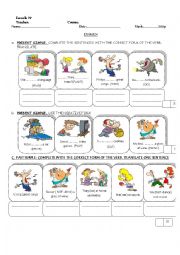 exam about different tenses