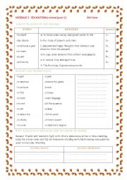 English Worksheet: Review Module 2 Education 9th form (Part 1)