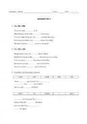 English Worksheet: Grammar test