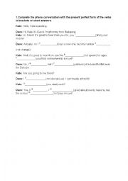 English Worksheet: present perfect