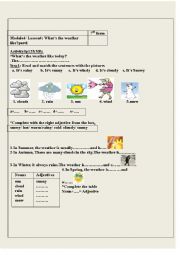 English Worksheet: Whats the weather like