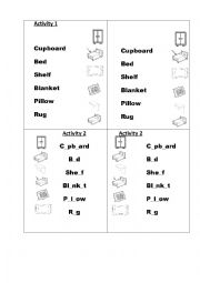 English Worksheet: My room