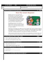 English Worksheet: READING QUIZ