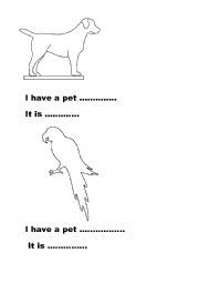 English Worksheet: I have a pet .................................