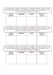 school things grid