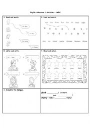 English Worksheet: ACTION VERBS