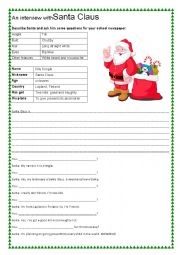 English Worksheet: An interview with Santa