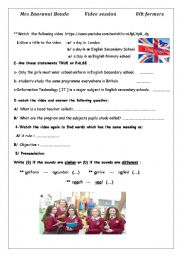 English Worksheet: British Schools
