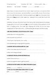 English Worksheet: quiz