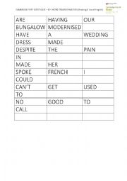 Keyword Transformation exercise (Cambridge First FCE Use of English part 4)