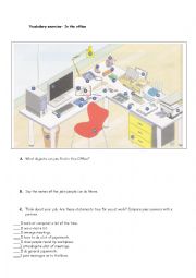 English Worksheet: At the office