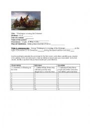 English Worksheet: George Washington crossing the Delaware