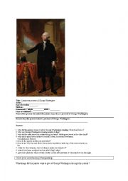 English Worksheet: Portrait of George Washington