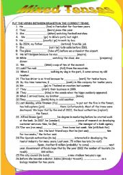 English Worksheet: MIXED TENSES