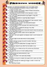 English Worksheet: PASSIVE VOICE