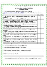 Christmas Traditions Around the World- Listening Activity