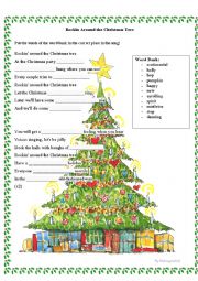 English Worksheet: Rockin Around the Christmas Tree