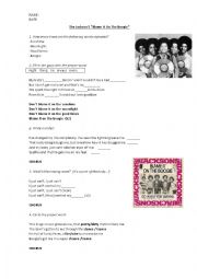 English Worksheet: The Jackson 5: Blame it on the boogie