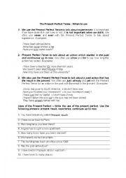 English Worksheet: PRESENT PERFECT GRAMMAR