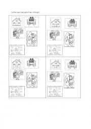 English Worksheet: This is my village! Cut and paste (2)