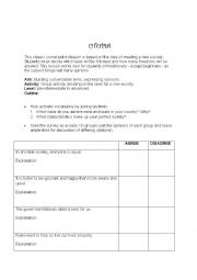 English Worksheet: Utopia