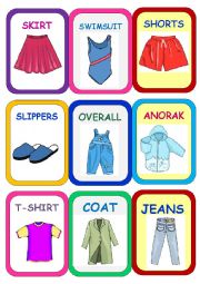 English Worksheet: Clothes Super Memory Game 2