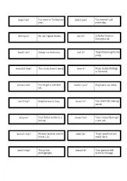 English Worksheet: Tag questions dominoes