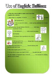 English Worksheet: Use of English