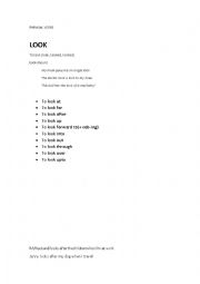 English Worksheet: Look - Phrasal Verb