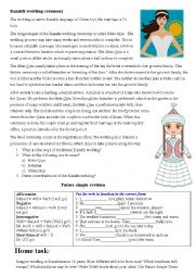 English Worksheet: wedding ceremony in Kazakhstan