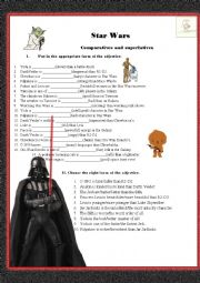 English Worksheet: Star wars comparatives and superlatives