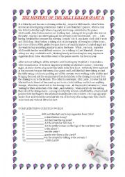 English Worksheet: The mystery of the silly killer (part 1)